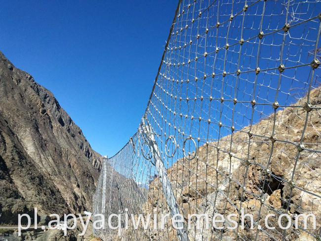 Ogrodzenie ochrony na zboczu dla górskich SNS ochrona przedsiębiorstwa siatkowa Setel kabel stalowy zwijany netto GPS2 Rockfall Barrier Netting